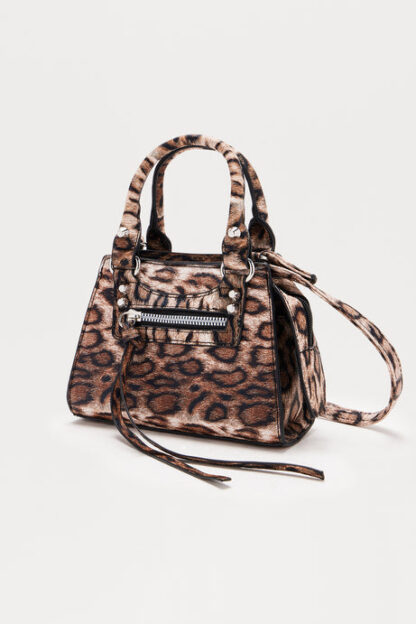 Cartera de Mano con Estampado de Leopardo y Correa Ajustable - Image 4